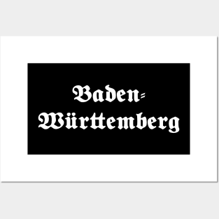 Baden-Württemberg written with gothic font Posters and Art